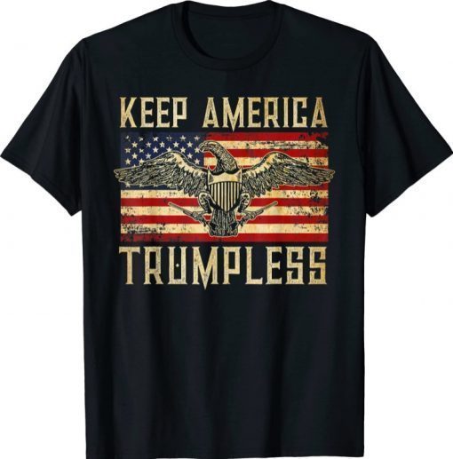 Classic Keep America Trumpless American Flag T-Shirt