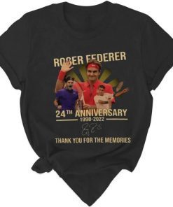 Roger Federer Retired 1998-2022, Thanks For Memories T-Shirt