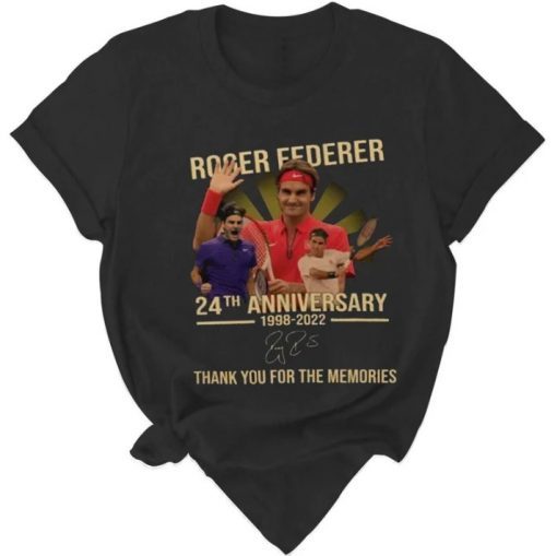 Roger Federer Retired 1998-2022, Thanks For Memories T-Shirt