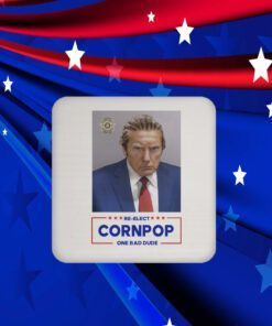 Trump Mugshot Re-Elect Cornpop One Bad Dude Tee Shirt