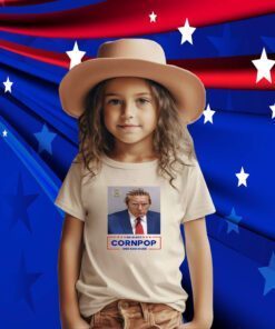 Trump Mugshot Re-Elect Cornpop One Bad Dude Tee Shirt