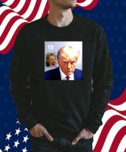 Hillary Clinton Laughs And Trump Mugshot Shirts
