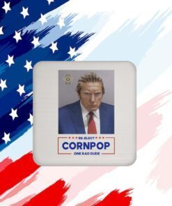 Trump Mugshot Re-Elect Cornpop One Bad Dude 2024 Pillow