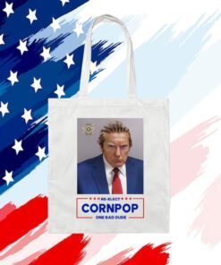Trump Mugshot Re-Elect Cornpop One Bad Dude 2024 Pillow