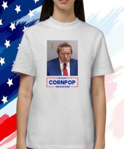 Trump Mugshot Re-Elect Cornpop One Bad Dude 2024 Pillow