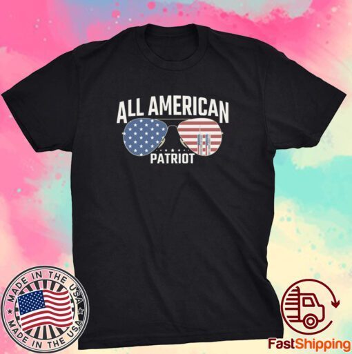 All American Patriot USA flag- Patriot day Tee Shirt