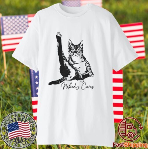 Black Cat nobody cares 2023 shirt