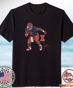 Illinois Football Jerzhan Newton Superstar Pose 2023 Shirt