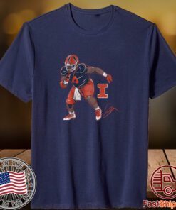 Illinois Football Jerzhan Newton Superstar Pose 2023 Shirt