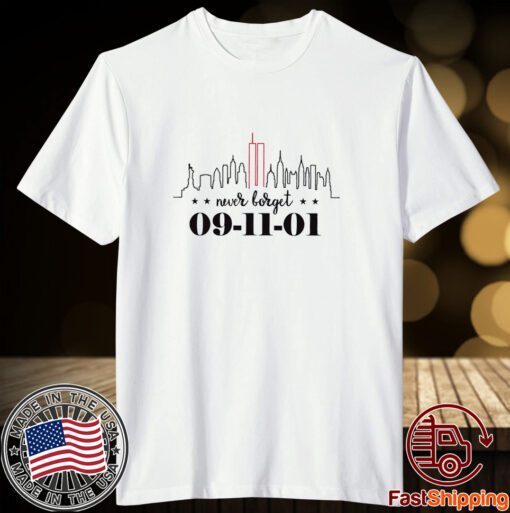 Never Forget 9/11 Memorial New York City Tee Shirt