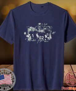 Philly Star Collage Jalen Hurts Aj Brown Devonta Smith And Jason Kelce 2023 Shirt