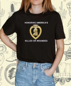 Vintage Purple Heart Flag Honoring Americas Killed Or Wounded Shirts