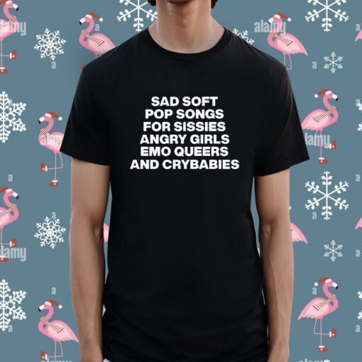 Sad Soft Pop Songs For Sissies Angry Girls Emo Queers And Crybabies Tee Shirt