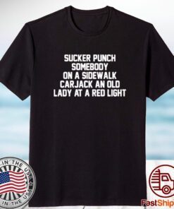 Sucker Punch Somebody On A Sidewalk Carjack An Old Lady At A Red Light Tee Shirt