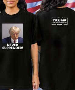 2024 Trump Never Surrender V-Neck T-Shirt