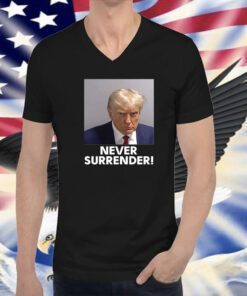 2024 Trump Never Surrender V-Neck T-Shirt