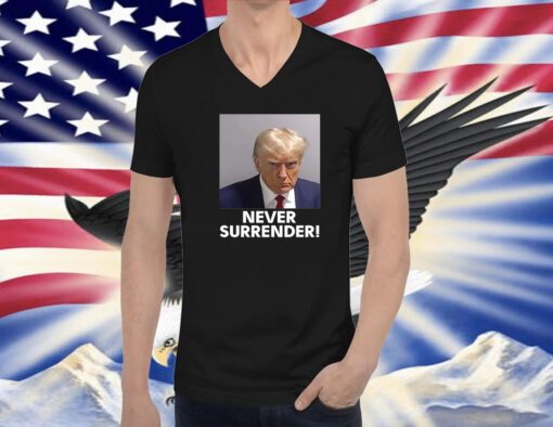 2024 Trump Never Surrender V-Neck T-Shirt