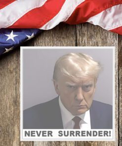 Donald Trump 2024 Never Surrender Kiss Cut Sticker