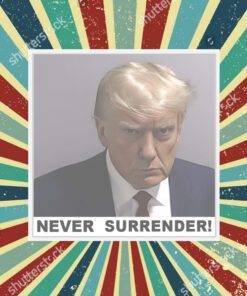 Donald Trump 2024 Never Surrender Kiss Cut Sticker