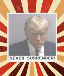 Donald Trump 2024 Never Surrender Kiss Cut Sticker