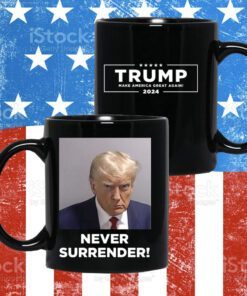 Donald Trump Never Surrender Lady’s Cropped Hoodie TShirt