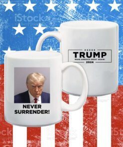 Donald Trump Never Surrender Lady’s Cropped Hoodie TShirt