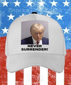 Donald Trump Never Surrender Lady’s Cropped Hoodie TShirt