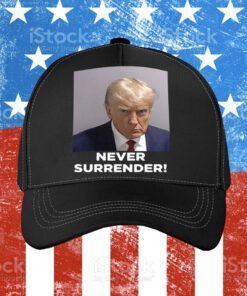 Donald Trump Never Surrender Lady’s Cropped Hoodie TShirt