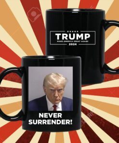 Donald Trump Never Surrender Lady’s Fleece Cropped Hoodie Tee Shirt