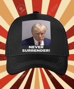 Donald Trump Never Surrender Lady’s Fleece Cropped Hoodie Tee Shirt