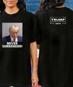 Trump 2024 Never Surrender White Long Sleeve TShirt