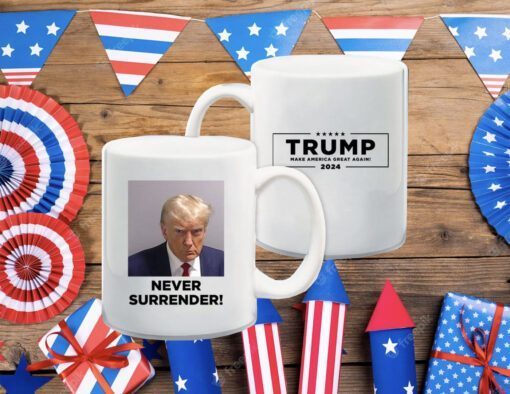 MAGA 2024 Trump Never Surrender White Mug