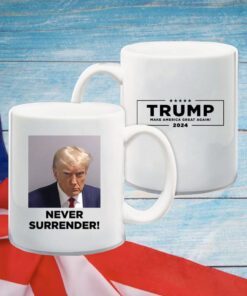 Trump Never 2024 Surrender Women Flowy Cropped Tee Shirt