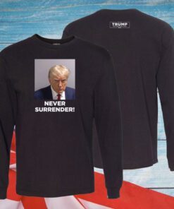 Trump Never 2024 Surrender Women Flowy Cropped Tee Shirt