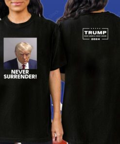 Donald Trump 2024 Never Surrender Women’s Heritage Cropped Shirts