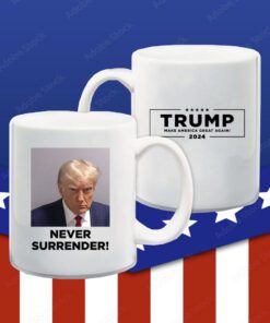 Donald Trump 2024 Never Surrender Women’s Heritage Cropped Shirts