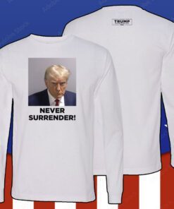 Donald Trump 2024 Never Surrender Women’s Heritage Cropped Shirts