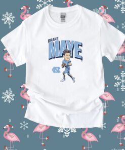 UNC Football Drake Maye Caricature Tee Shirt