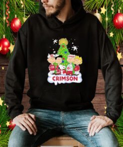 Snoopy The Peanuts Alabama Crimson Tide Christmas Tee Shirt