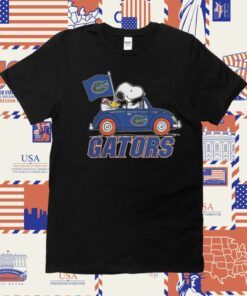 Peanuts Snoopy And Woodstock Florida Gators On Car 2023 Shirts