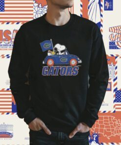 Peanuts Snoopy And Woodstock Florida Gators On Car 2023 Shirts
