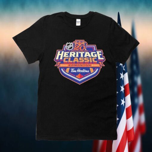 2023 Tim Hortons NHL Heritage Classic Unveils Logo Tee Shirt