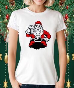Caterpillar S Santa Claus Hat Beer Funny Christmas TShirt