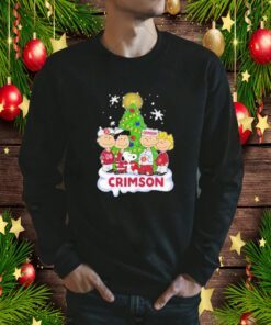 Snoopy The Peanuts Alabama Crimson Tide Christmas Tee Shirt