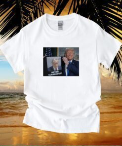 Trump 2024 Shows Off Trump Mugshot Never Surrender Cropped Bra Sleeveless Shirt