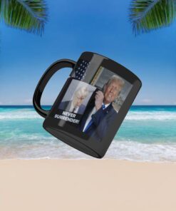 Trump 2024 Shows Off Trump Mugshot Never Surrender V-Neck T-Shirt