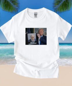 Trump 2024 Shows Off Trump Mugshot Never Surrender V-Neck T-Shirt