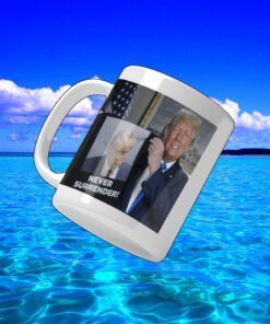 Donald Trump Shows Off Trump Mugshot Never Surrender Mug