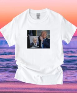 Trump 2024 Shows Off Trump Mugshot Never Surrender Sweatshirts