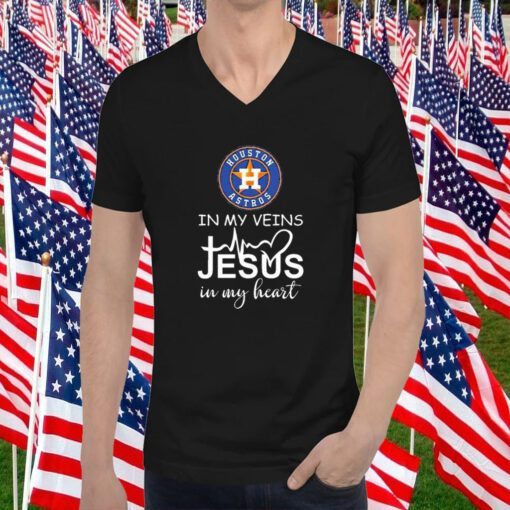 Houston Astros October In My Veins Jesus In My Heart 2023 Tee Shirt